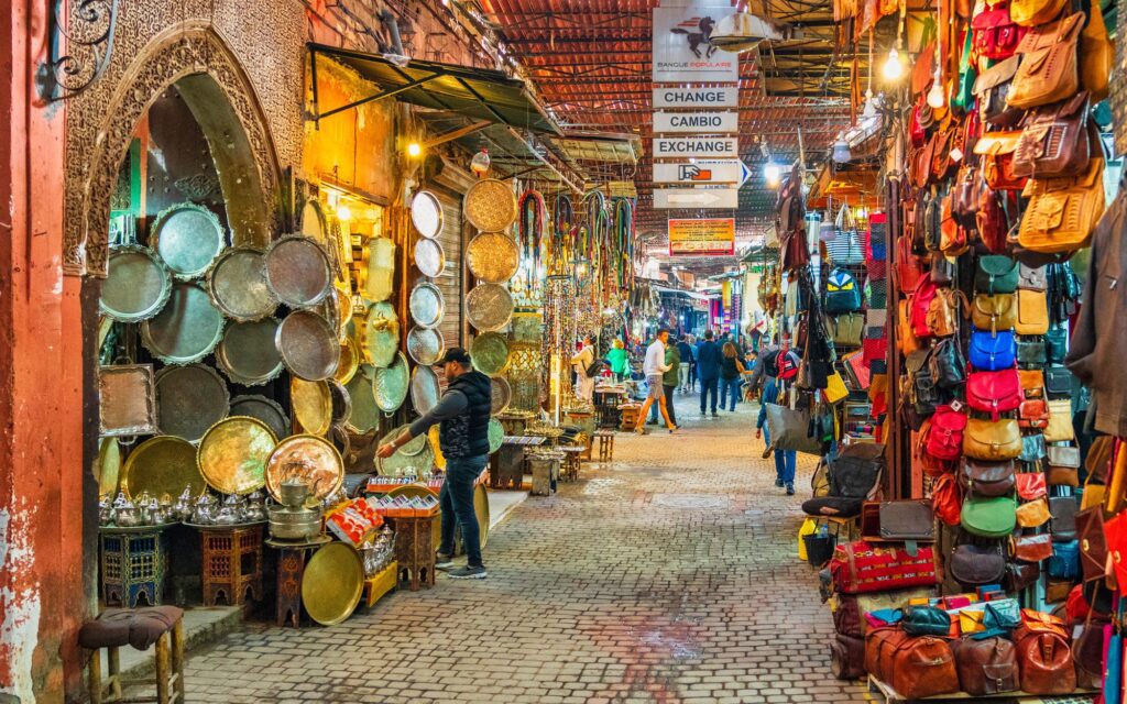 Explore the vibrant Souk El Had in Agadir, a bustling market filled with colorful stalls offering spices, textiles, and Moroccan handicrafts – a must-visit spot for authentic shopping and local culture
